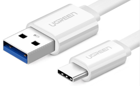 Se USB-C kable 0.5 m hvid hos Dalgaard-IT